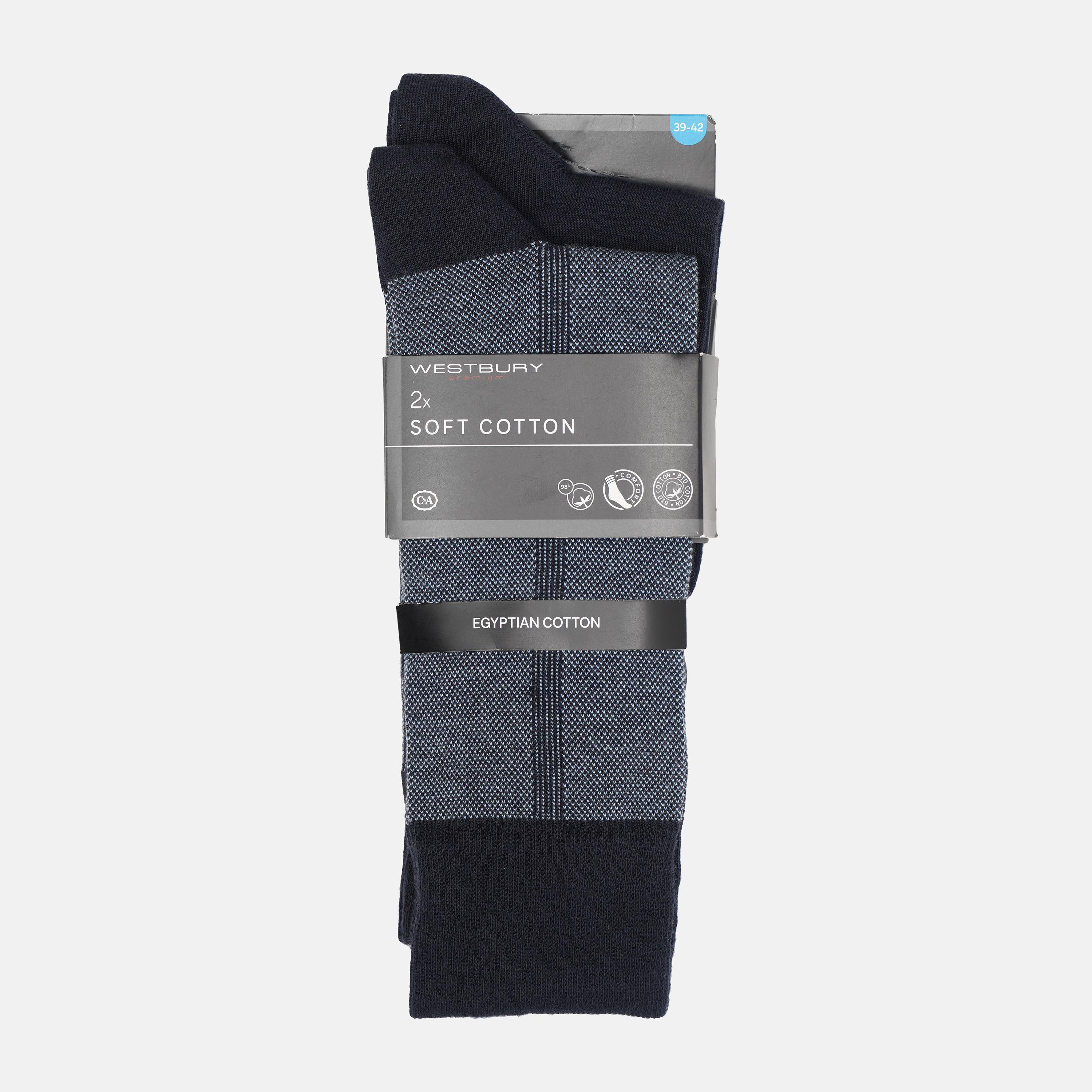 Шкарпетки C&A нар. 39-42 2 пари Темно-синій (9534120301540)