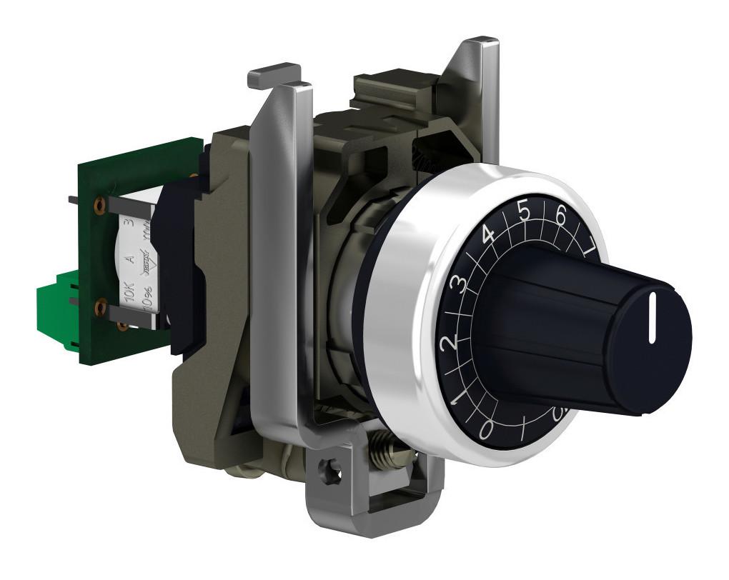 Потенціометр Schneider Electric Harmony XB4 з маркуванням 10к.ом метал 22 мм (XB4BD912R10K)