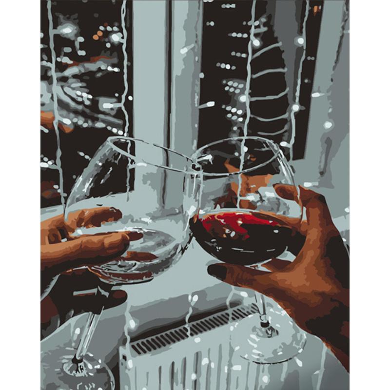 Картина по номерам Strateg Премиум Уют на двоих 40x50 см (DY368)