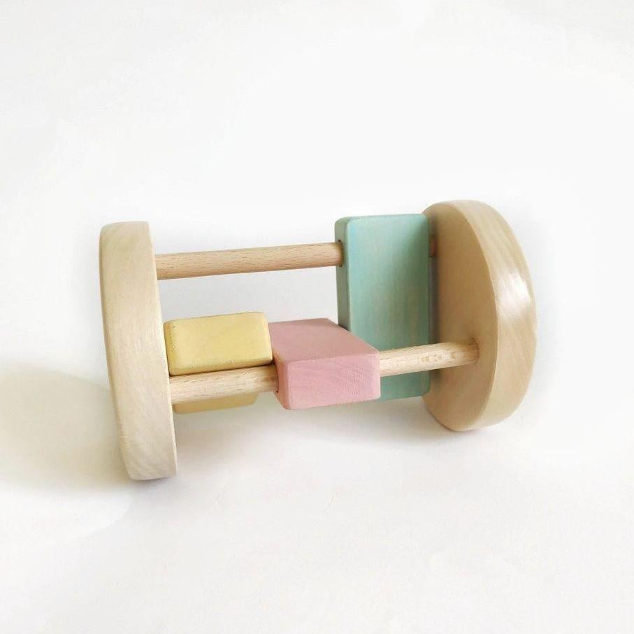 Деревянная погремушка BeSmart Каталка с кастаньетами Разноцветный (WT 1019)