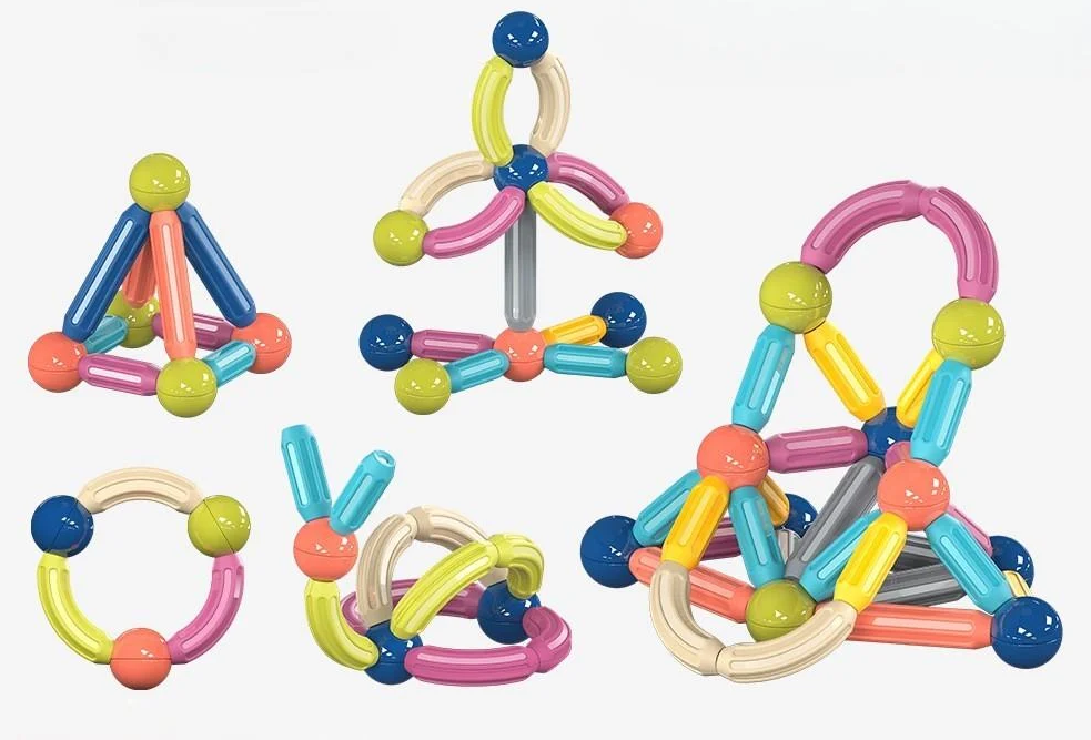 Конструктор магнітний Baoshizhi Magnetic Sticks 60 деталей (10601)
