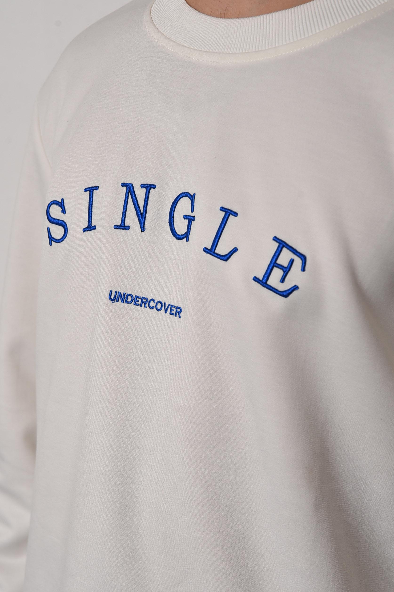 Свитшот мужской M с надписью Белый (174684) - фото 4 Свитшот мужской M с надписью Белый (174684) - фото 4