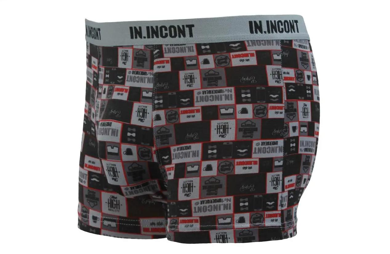 Мужские трусы стрейчевые IN.INCONT 4XL р. 52-54 Серый (8124)