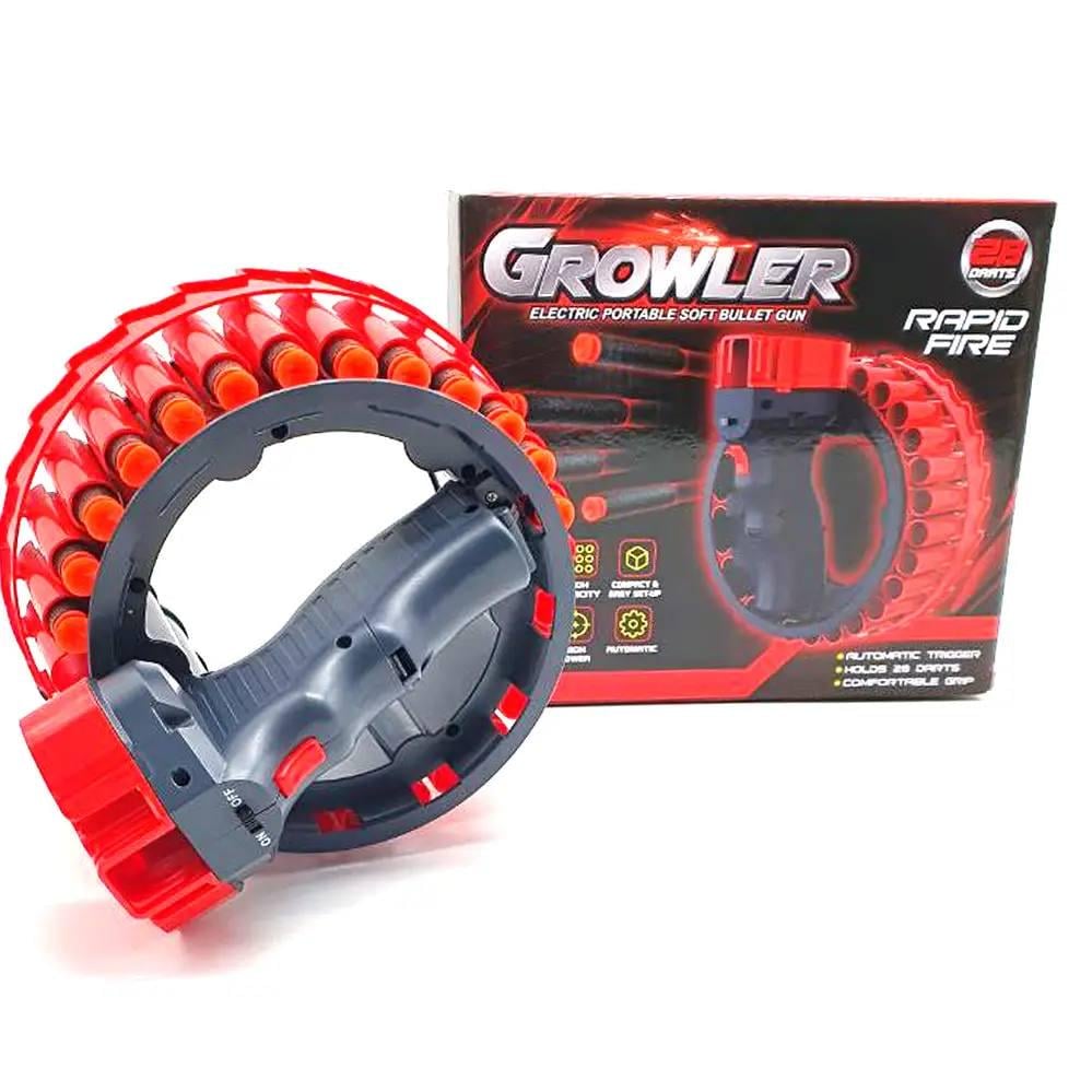 Детский бластер автоматический аккумуляторный с мягкими патронами Growler на 28 зарядов (b74abf00)