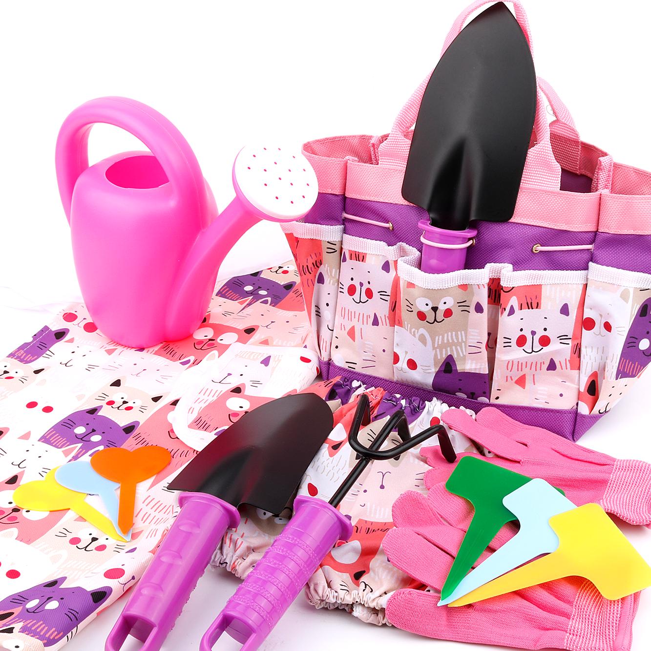 Дитячий ігровий набір інструментів для дачі Маленький садівник сумка-органайзер/фартух/лопатка 15 пр. Рожевий - фото 4 Дитячий ігровий набір інструментів для дачі Маленький садівник сумка-органайзер/фартух/лопатка 15 пр. Рожевий - фото 4