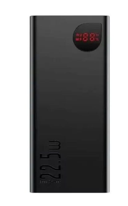 Батарея портативная BASEUS Adaman Digital Display Fast Charge PPAD020101 40000 mAh 22,5W Black