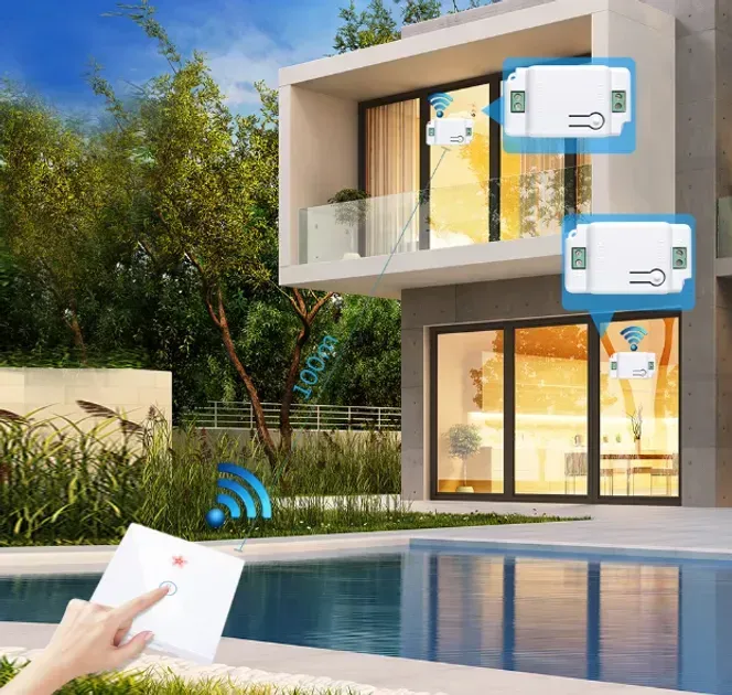 Вимикач з реле Smartul WHC01-B-TH 1 бездротовий канал White (45624) - фото 4