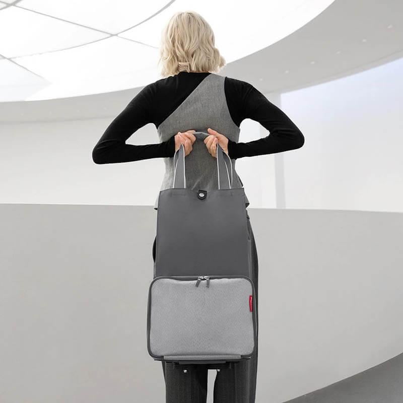 Хозяйственная тележка-трансформер Reisenthel 29x66x27 см 30 л Herringbone grey (HK7074) - фото 4 Хозяйственная тележка-трансформер Reisenthel 29x66x27 см 30 л Herringbone grey (HK7074) - фото 4