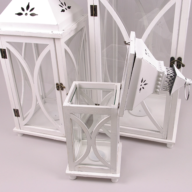 Комплект дерев'яних ліхтарів 20AW0135W 3 шт. (38320) - фото 2 Комплект дерев'яних ліхтарів 20AW0135W 3 шт. (38320) - фото 2