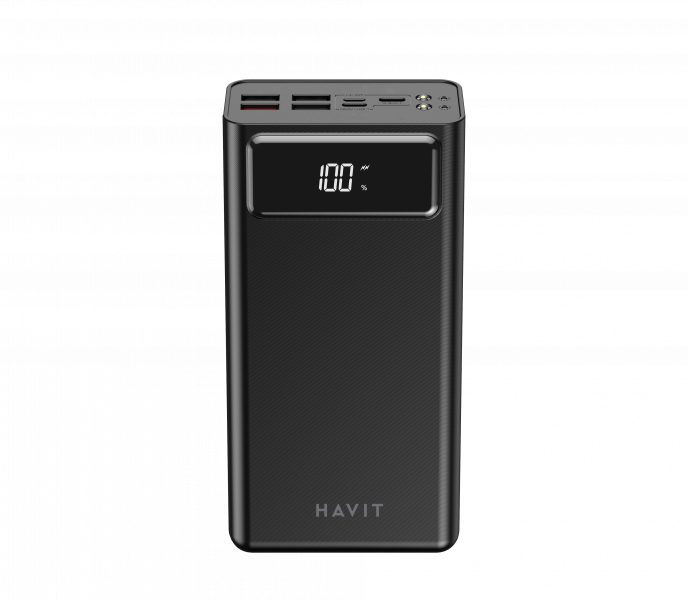 Повербанк з ліхтариком Havit 40000 mAh HV-PB56 QC+PD Чорний (27562) - фото 3