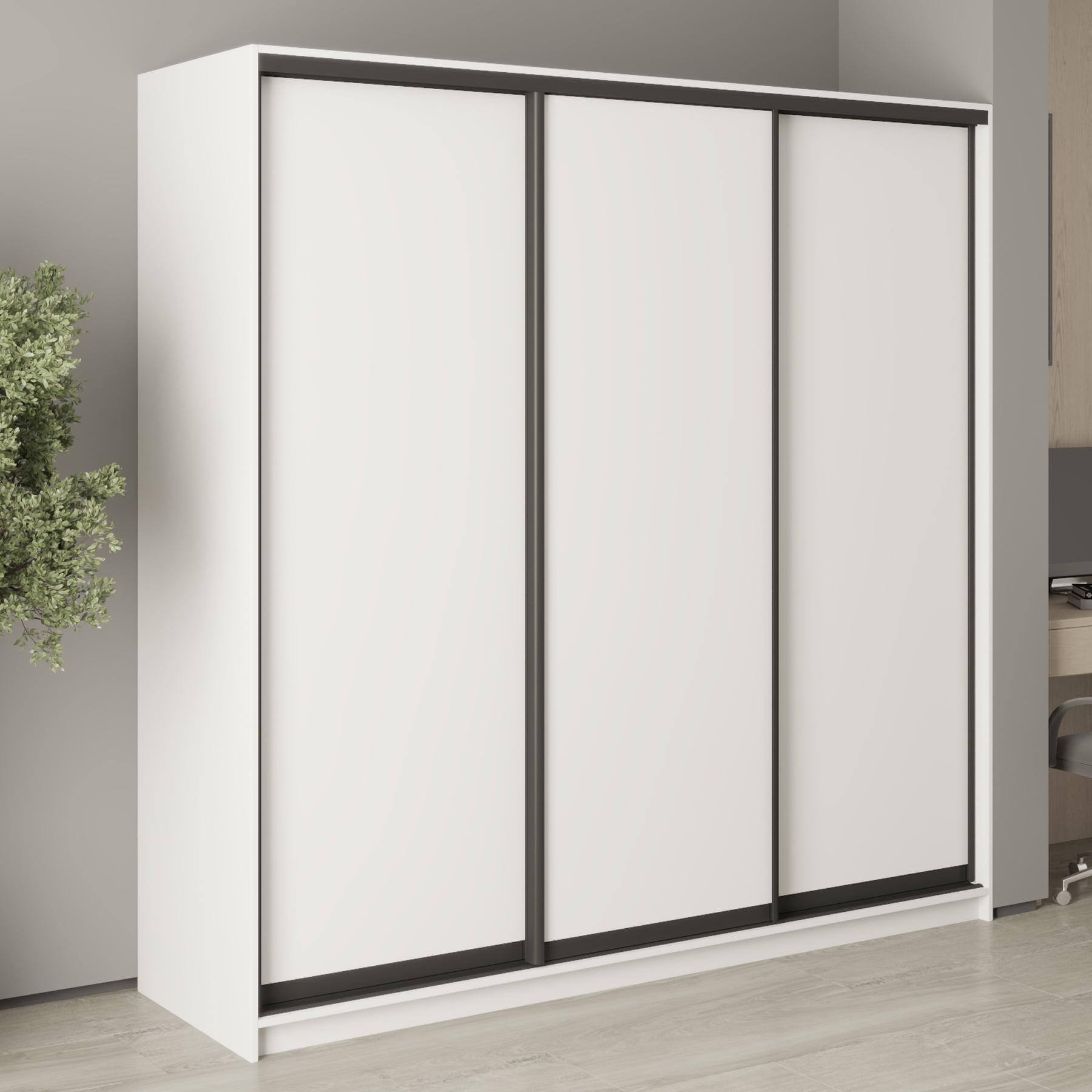 Шкаф-купе трехдверный Mebel Star Стандарт BG MBS-8223 210х45х210 см Аляска белый (1007634) Шкаф-купе трехдверный Mebel Star Стандарт BG MBS-8223 210х45х210 см Аляска белый (1007634)
