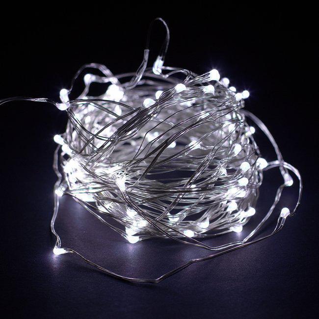 Гирлянда новогодняя Роса LED на батарейках/USB 5 м Холодный Белый (29668988)