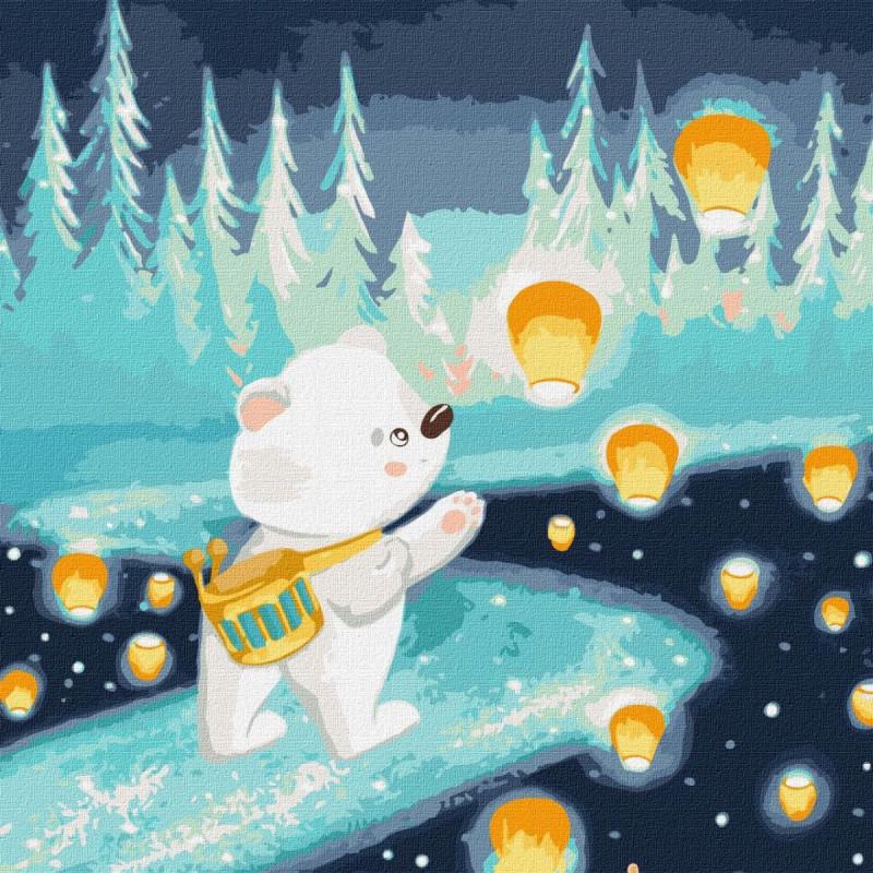 Картина по номерам Идейка Небесные фонары 40x40 см (KHO4360)