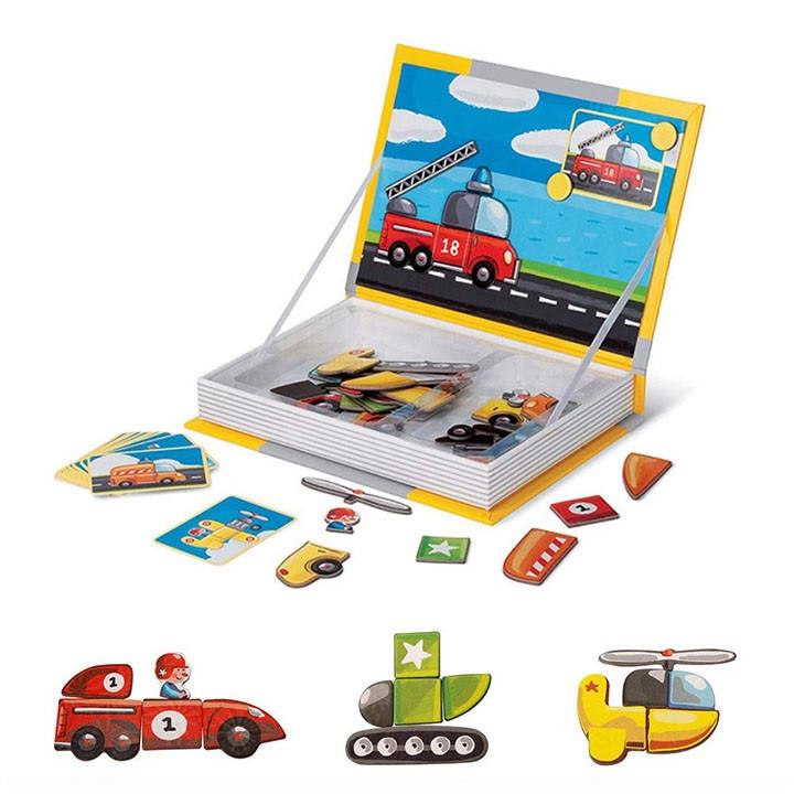 Набор развивающий SUNROZ Magneti book Transport Series Магнитная дощечка детская игра (SUN2761)