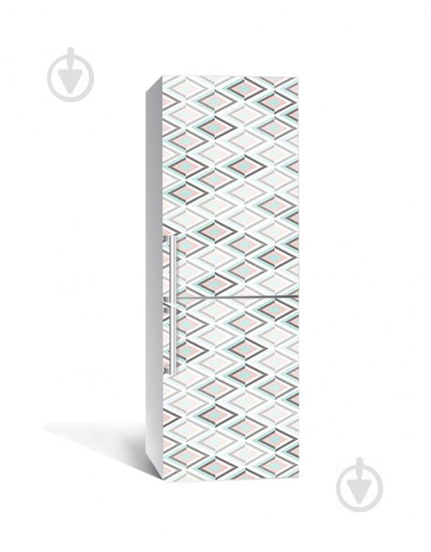 Наклейка на холодильник Zatarga «Серо-розовая бирюза» 650х2000 мм виниловая 3Д наклейка декор на кухню