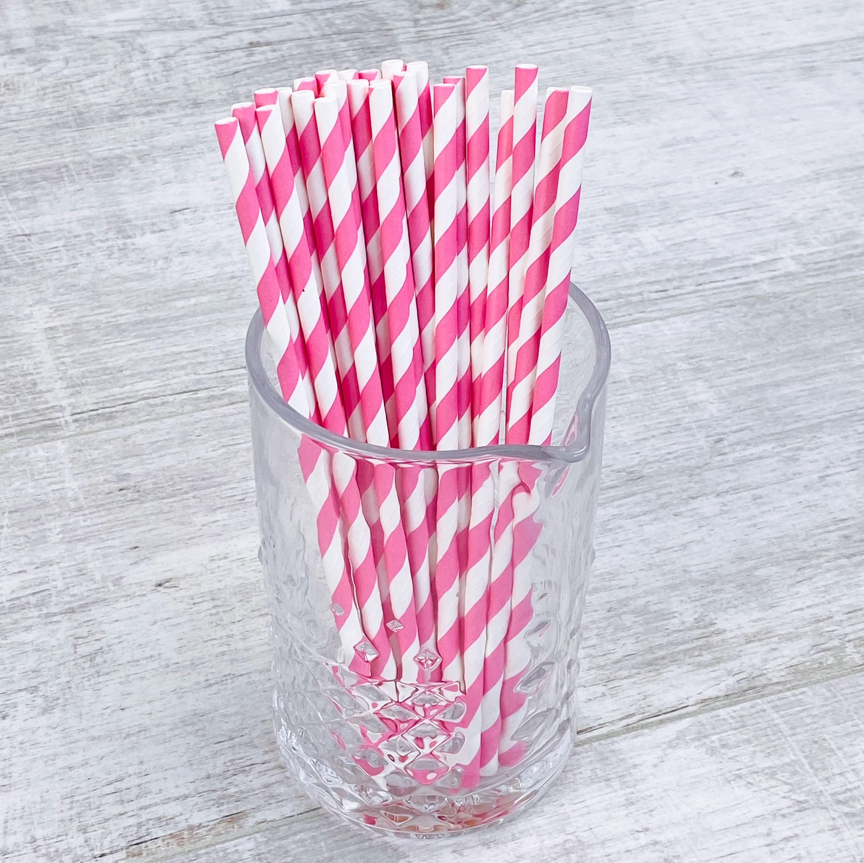 Бумажные эко трубочки Olin & Olin для коктейлей/напитков 25 шт. Белый/Розовый - фото 2