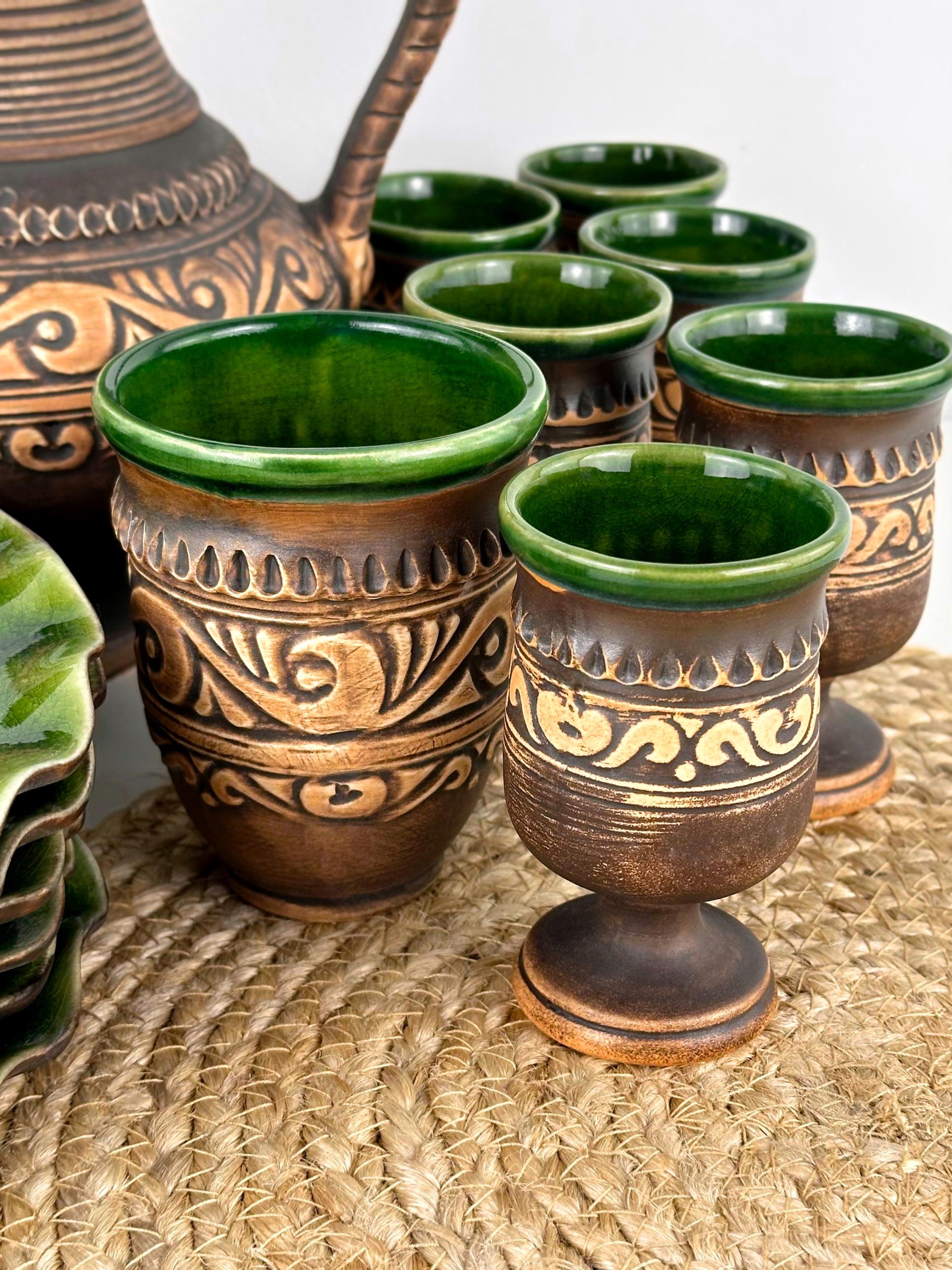 Набор глиняной посуды для сервировки стола на 6 человек Гражда Коричневый (17019-6) - фото 9 Набор глиняной посуды для сервировки стола на 6 человек Гражда Коричневый (17019-6) - фото 9