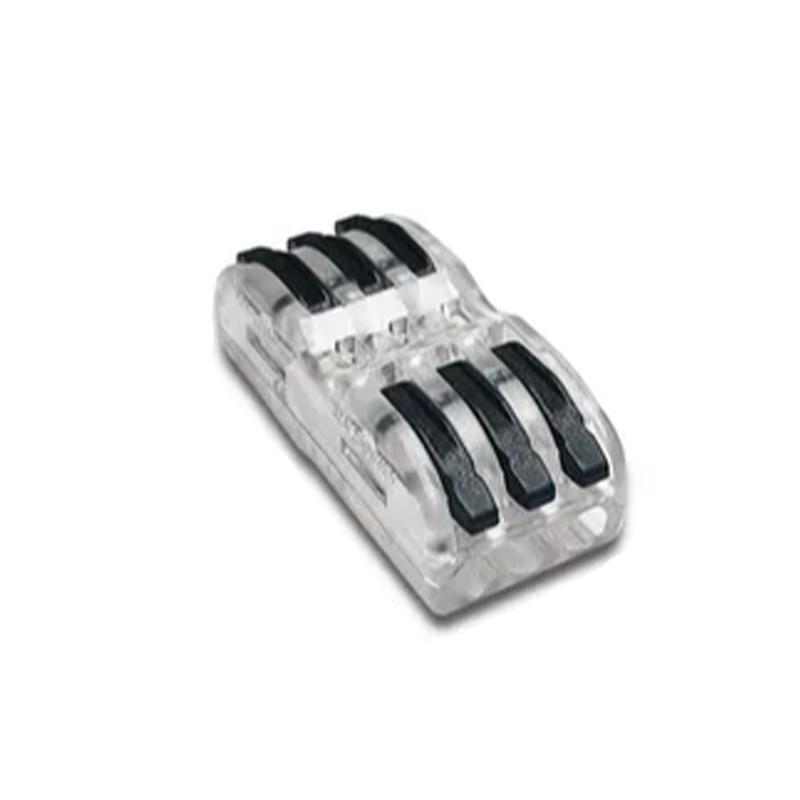 Клемма проходная Tactix 0,08-4 мм2 32А 3х1-3х1 одинарная 39х18х14,5 мм Черный (CT423TD)