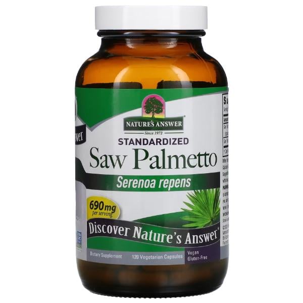 Экстракты ягод сереноа Nature's Answer Saw Palmetto Standardized 690 мг 120 вег. капс. (000022212) Экстракты ягод сереноа Nature's Answer Saw Palmetto Standardized 690 мг 120 вег. капс. (000022212)
