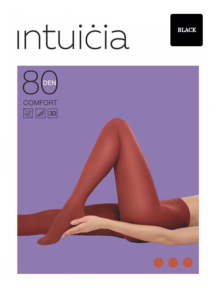 Колготи жіночі капронові Intuicia COMFORT PREMIUM 80 den 4р. Black