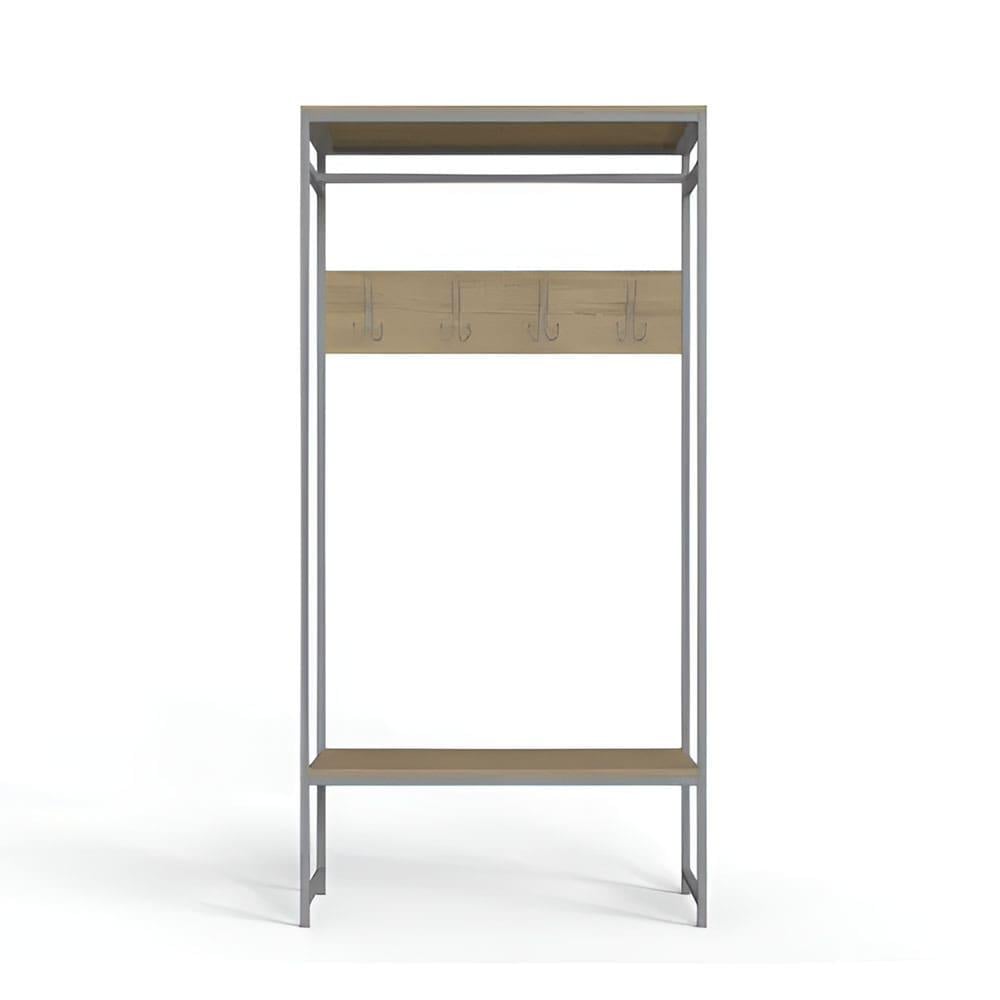 Вешалка модульная напольная Ferrum-decor Трелис 14 ДСП 16 мм 180x90x38 см Серый/Дуб Сонома (FRD-104358)