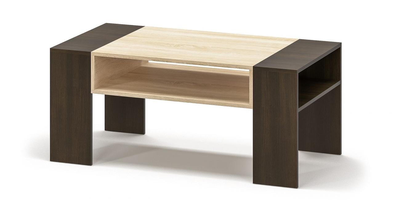 Стол журнальный Mebel Service Престиж 116х59х50 см Венге темный/Дуб самоа (23751875)