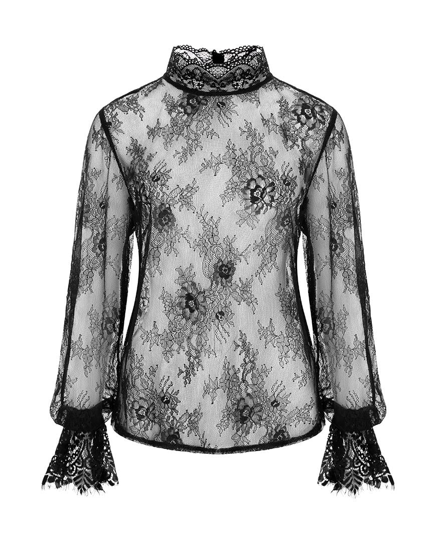 Блуза із мережива жіночий GET DRESSED. чорний XL