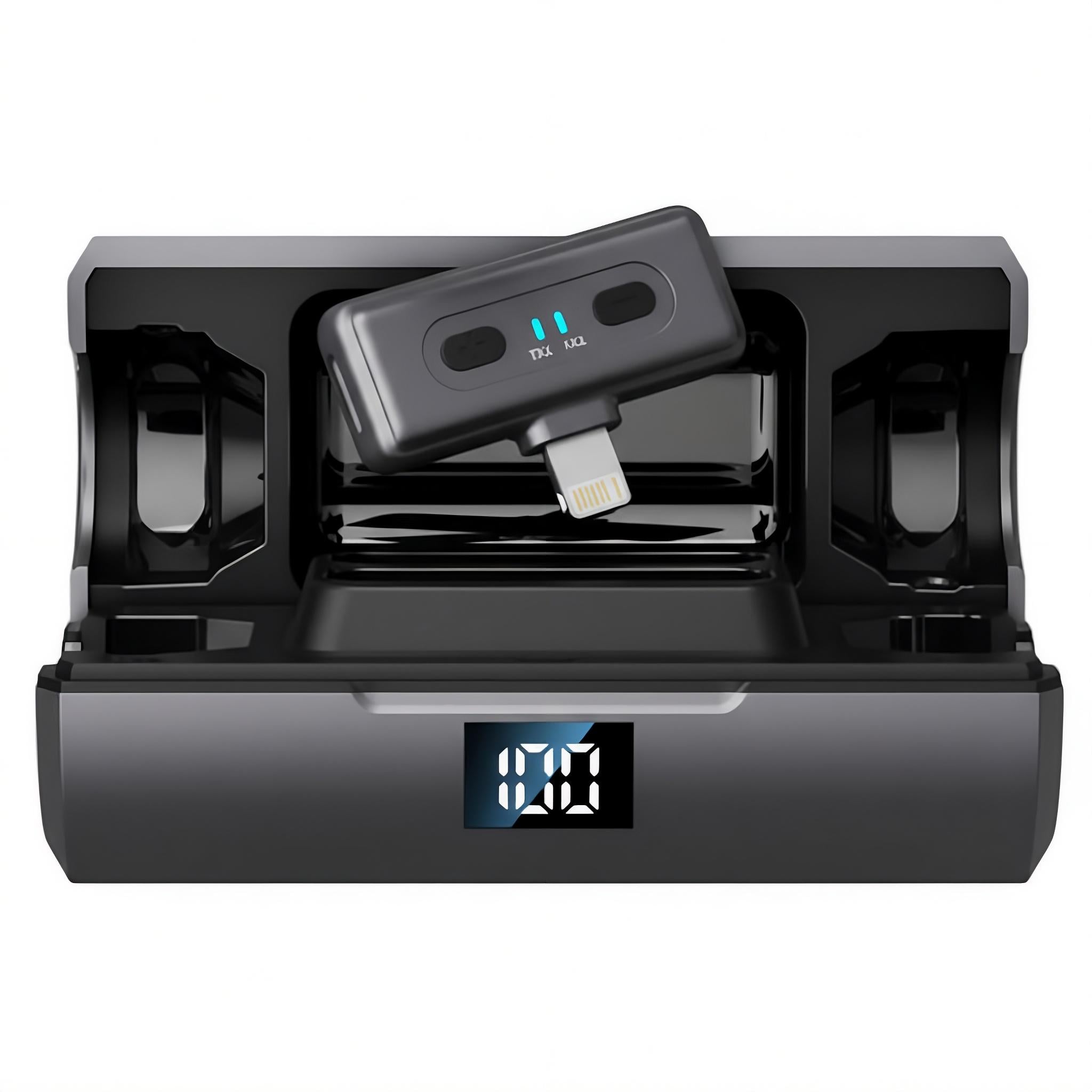 Микрофон беспроводной Jmary MW-19 с кейсом и 8 часами работы Lightning/Type-C Черный (32010607)