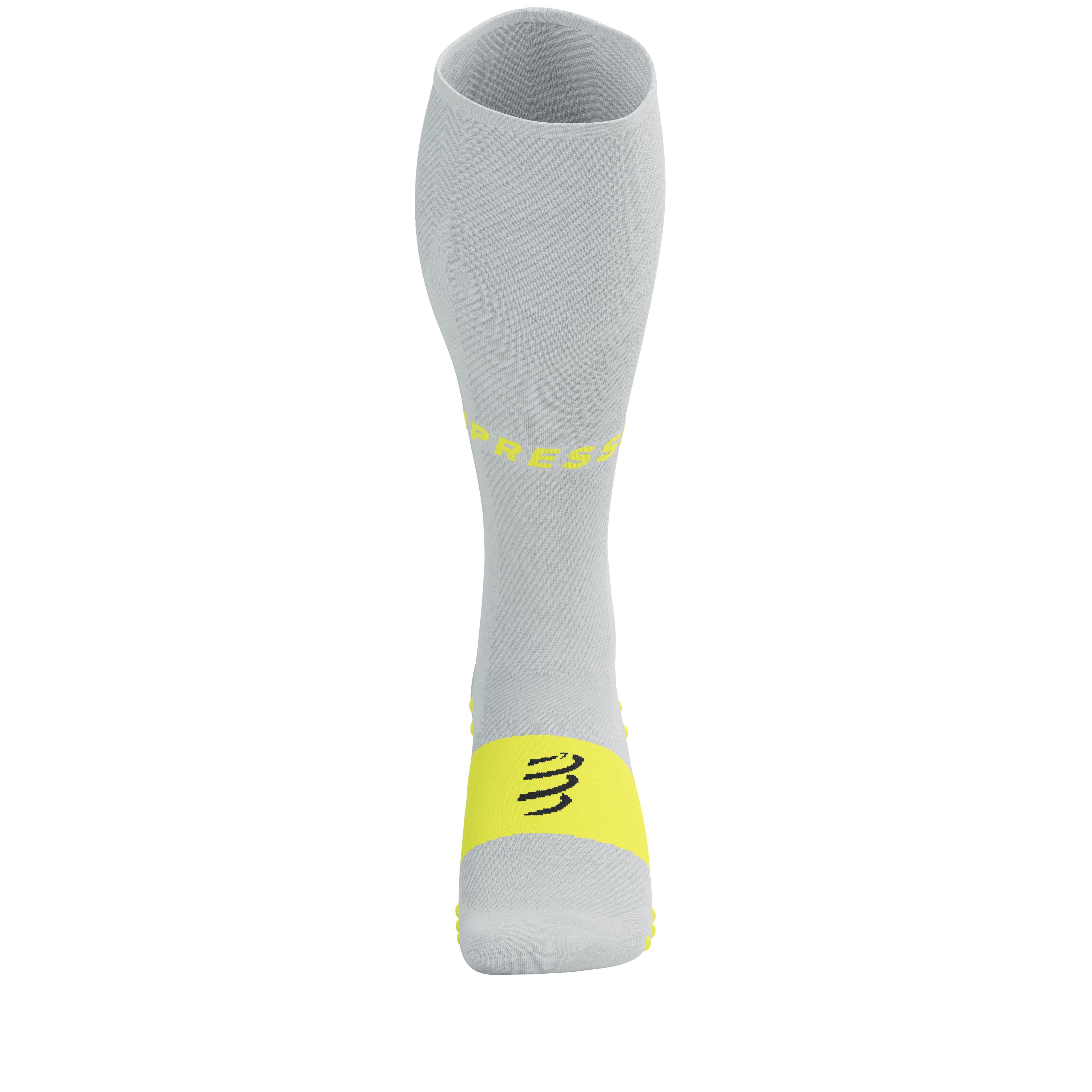 Гольфы Compressport Full Socks Oxygen Т2 White/Safe Yellow - фото 8