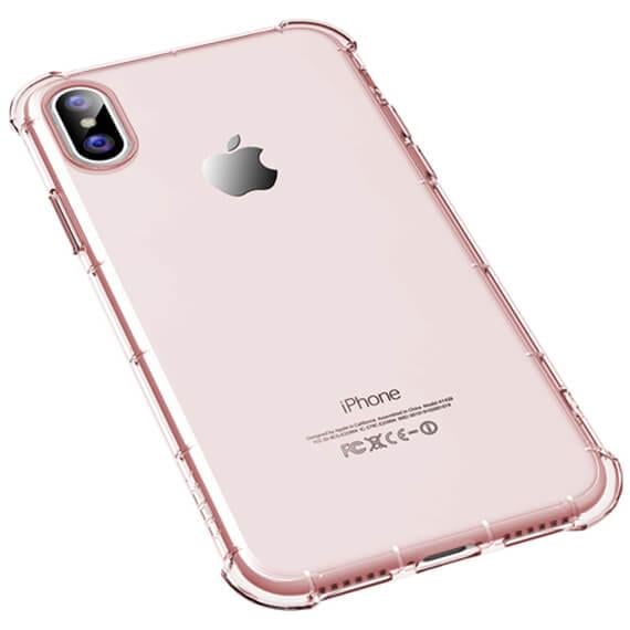 Прозорий чохол накладка Rock Fence Pro Series Case for iPhone X, Pink