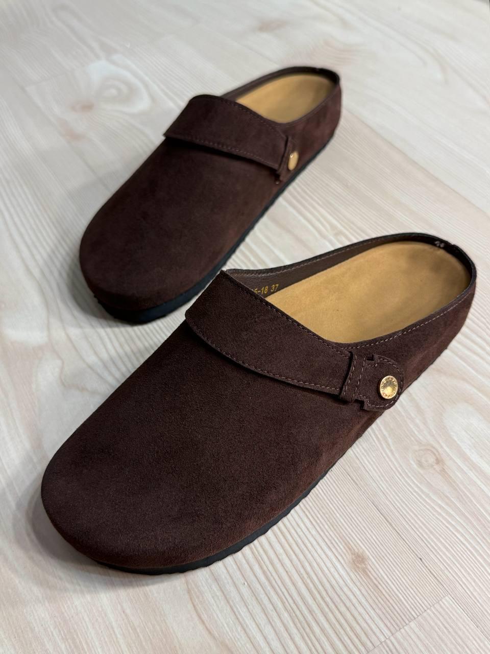 Сабо женские Meideli 95-18 замшевые клоги с перемычкой в стиле биркеншток р. 36 Коричневый (6849) Сабо женские Meideli 95-18 замшевые клоги с перемычкой в стиле биркеншток р. 36 Коричневый (6849)