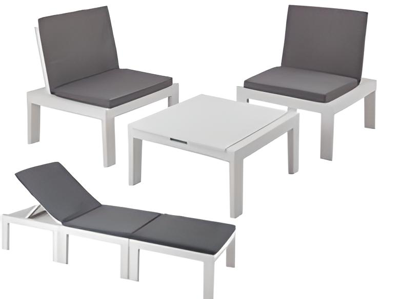 Набор-трансформер Progarden DUETTO 3в1 лежак/2 кресла и столик с подушками Белый (3584) - фото 5 Набор-трансформер Progarden DUETTO 3в1 лежак/2 кресла и столик с подушками Белый (3584) - фото 5