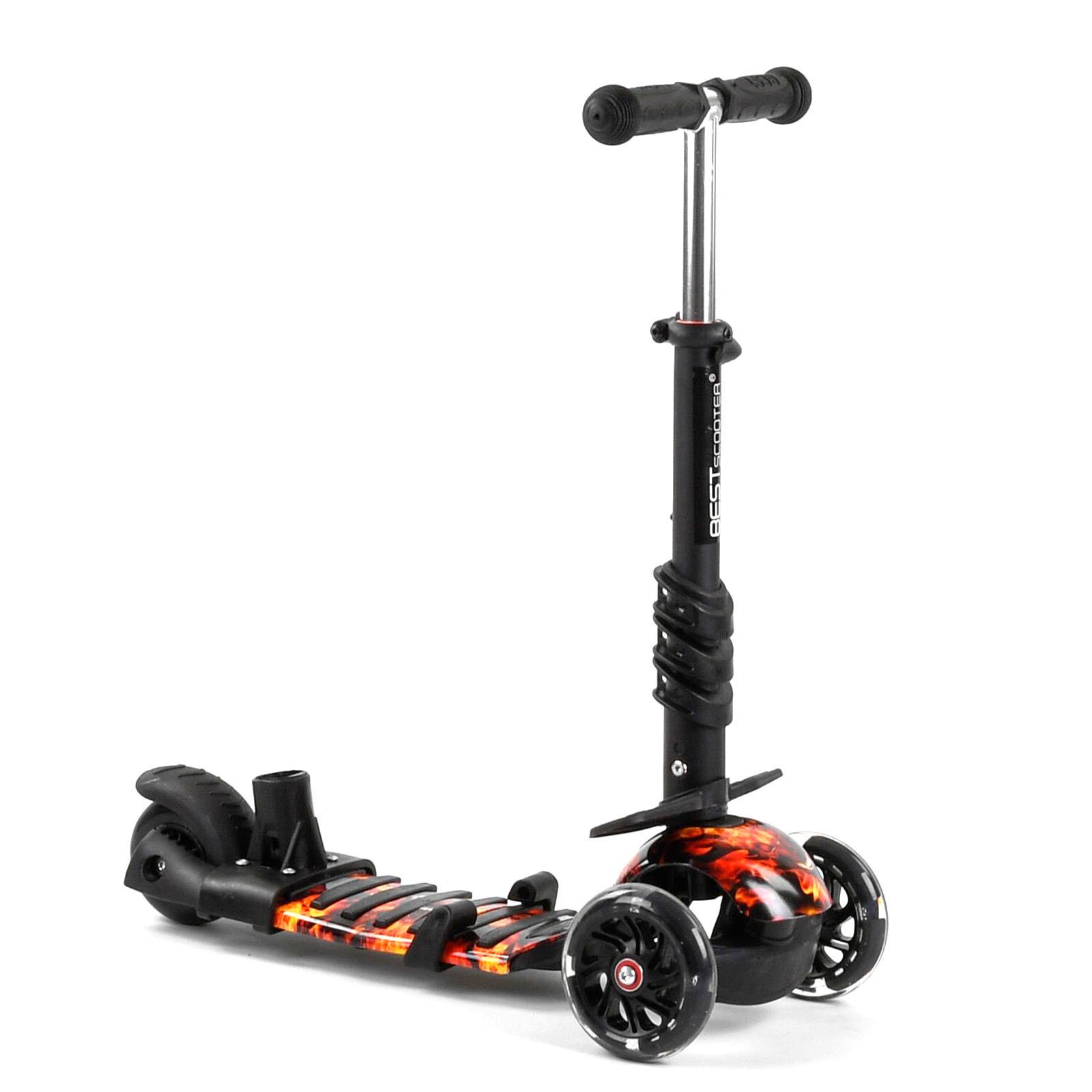 Самокат Scooter со световым эффектом 5в1 Черно-оранжевый (6900066350283) - фото 5