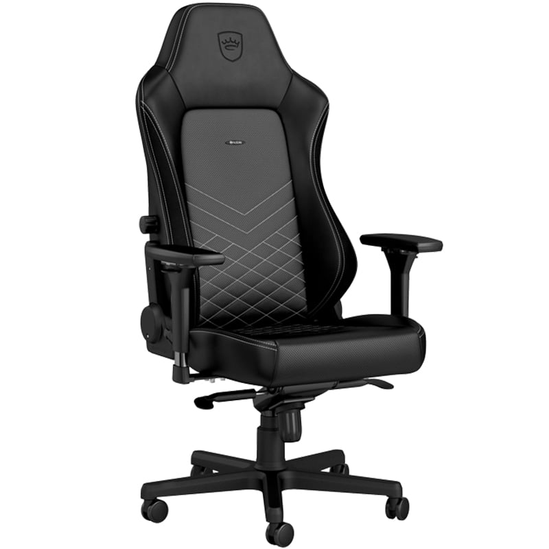 Крісло геймерське Noblechairs HERO Black/Platinum White (tf631)