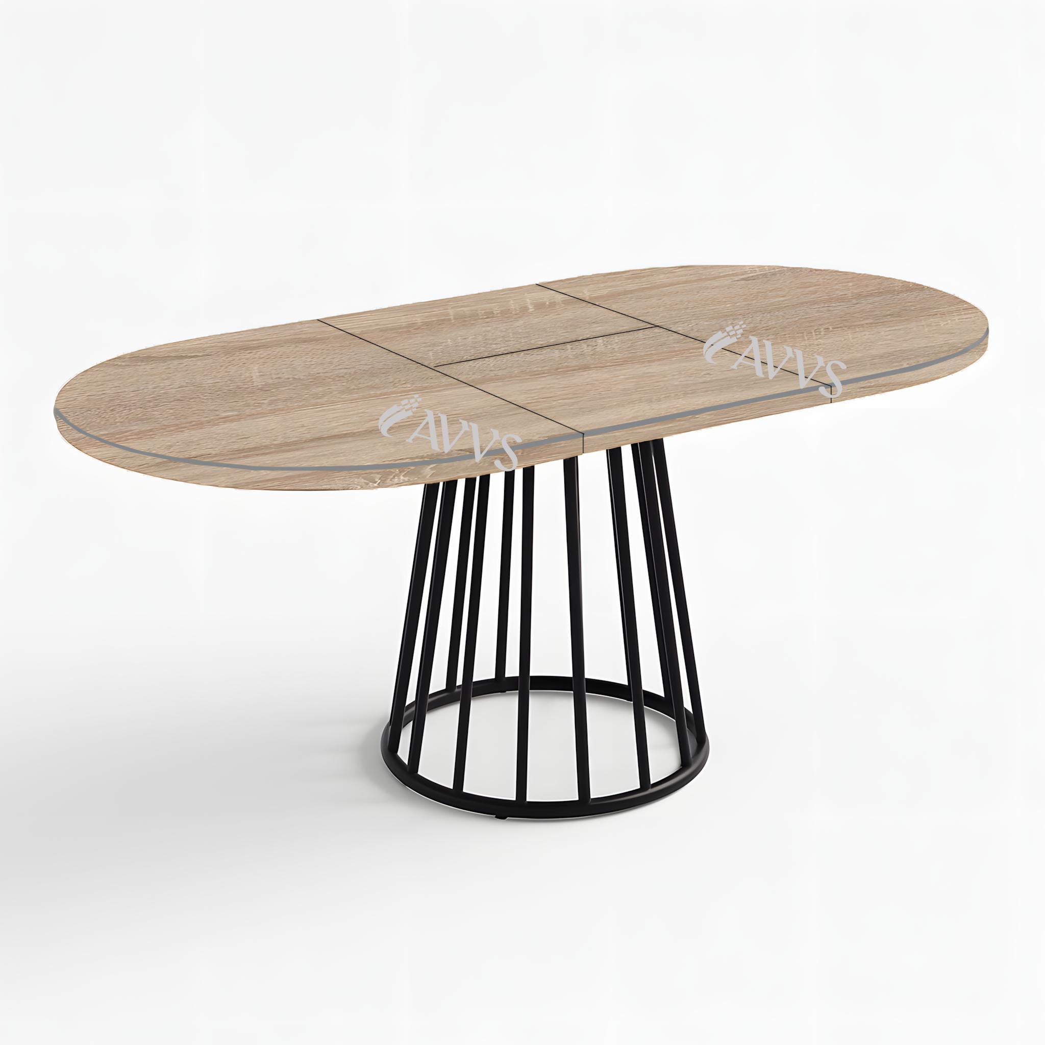 Стіл кухонний розкладний RoMax Elegant Slide 90x75/130x75 см Loft Дуб Сонома/Чорний - фото 3 Стіл кухонний розкладний RoMax Elegant Slide 90x75/130x75 см Loft Дуб Сонома/Чорний - фото 3