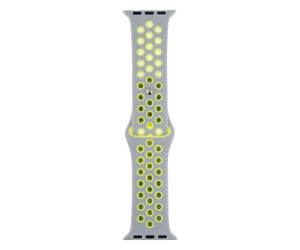 Ремешок Silicone для Apple Watch/Protect Case 17 38/40 мм Grey/Green