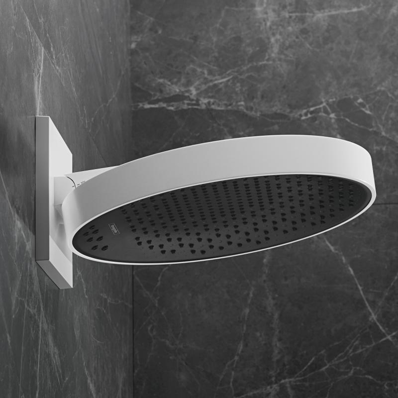 Верхний душ Hansgrohe Rainfinity 26234700 360 мм с настенным держателем матовый Белый (60240) - фото 3