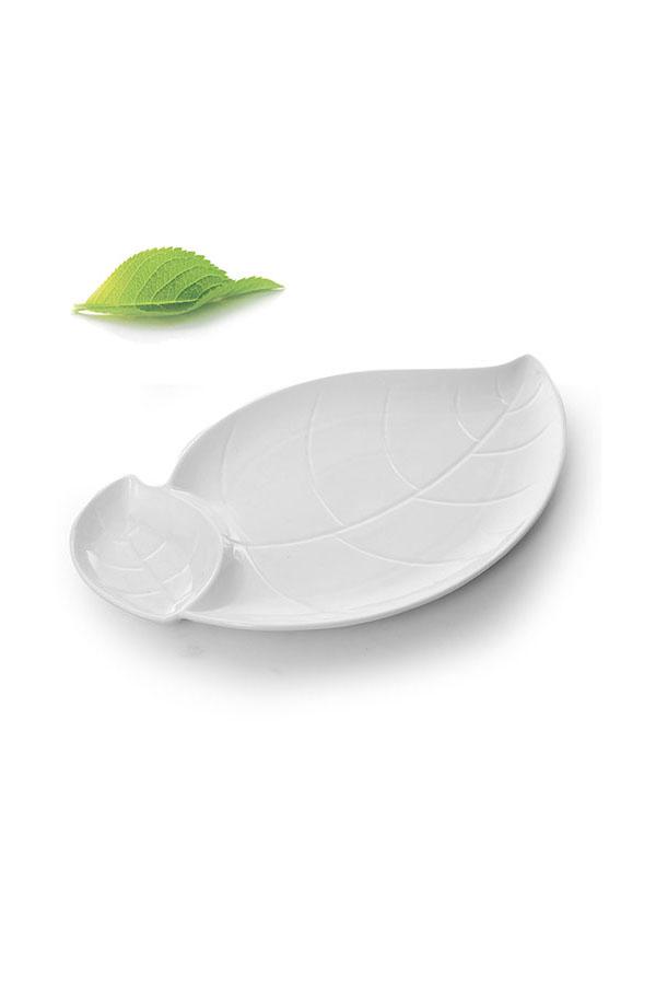 Менажница фарфоровая MC2589-15 Лепесток 15" 38х23,5 см