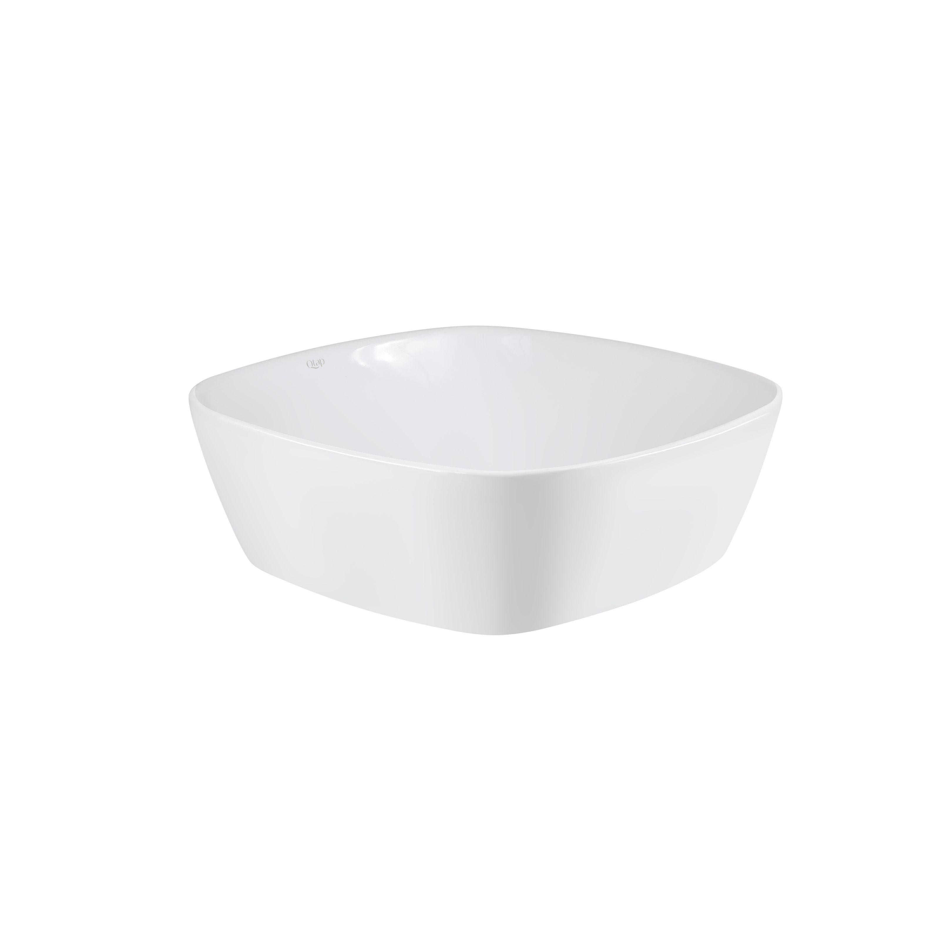 Умывальник накладной Q-tap Kolibri QT10117040TW 405x405x140 мм Белый (132015)