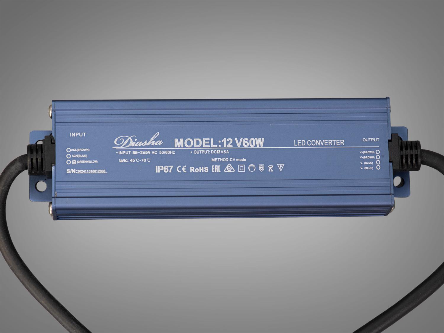 Блок живлення для підключення LED стрічки 12 В 60 Вт 5А (NP-12 В-60w-IP67) - фото 2 Блок живлення для підключення LED стрічки 12 В 60 Вт 5А (NP-12 В-60w-IP67) - фото 2