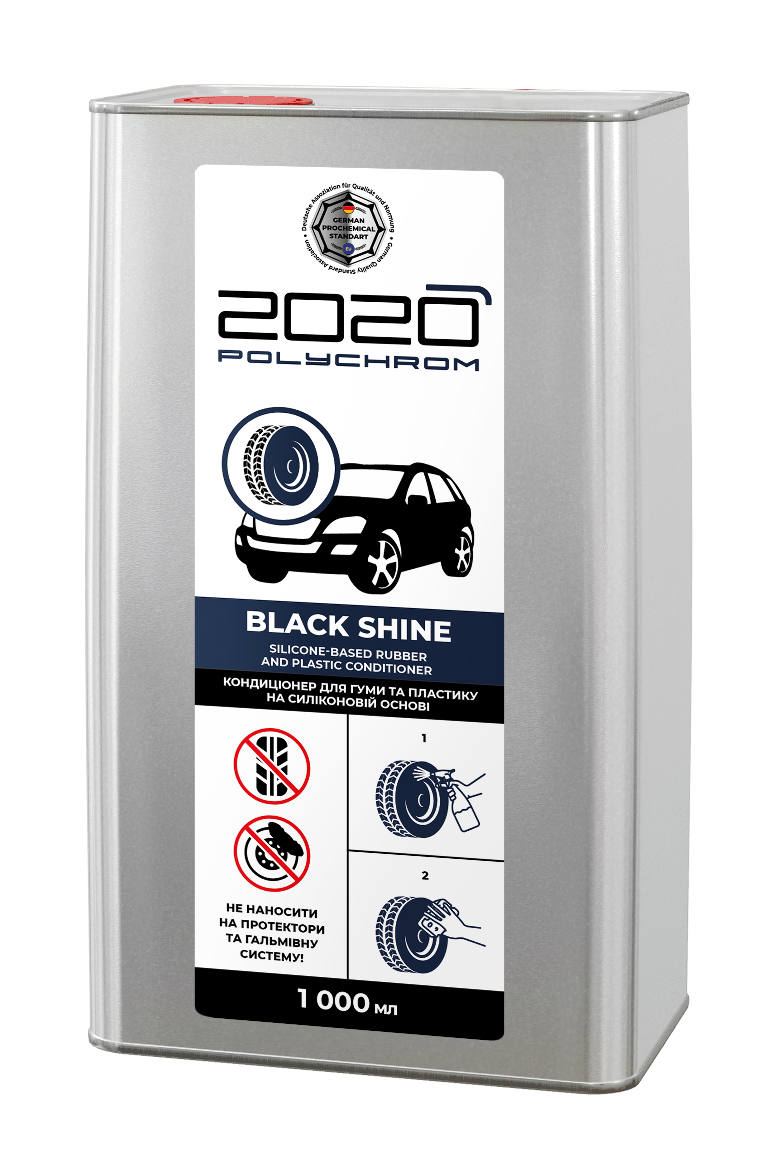 Кондиционер для резины и пластика POLYCHROM 2020 Black shine 1 л (POLY2020-BLACK-SHIN-1L)