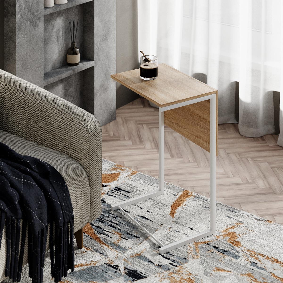 Стіл-трансформер Art In Head Just Fiji 654х327х442 мм Дуб сонома/Білий - фото 5 Стіл-трансформер Art In Head Just Fiji 654х327х442 мм Дуб сонома/Білий - фото 5