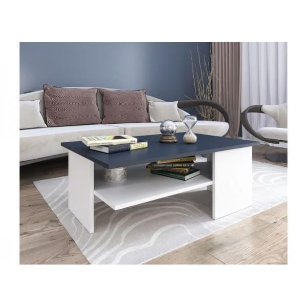 Журнальный столик Blonski 902х600х355 мм Нимфея альба/Графитовый (47607)