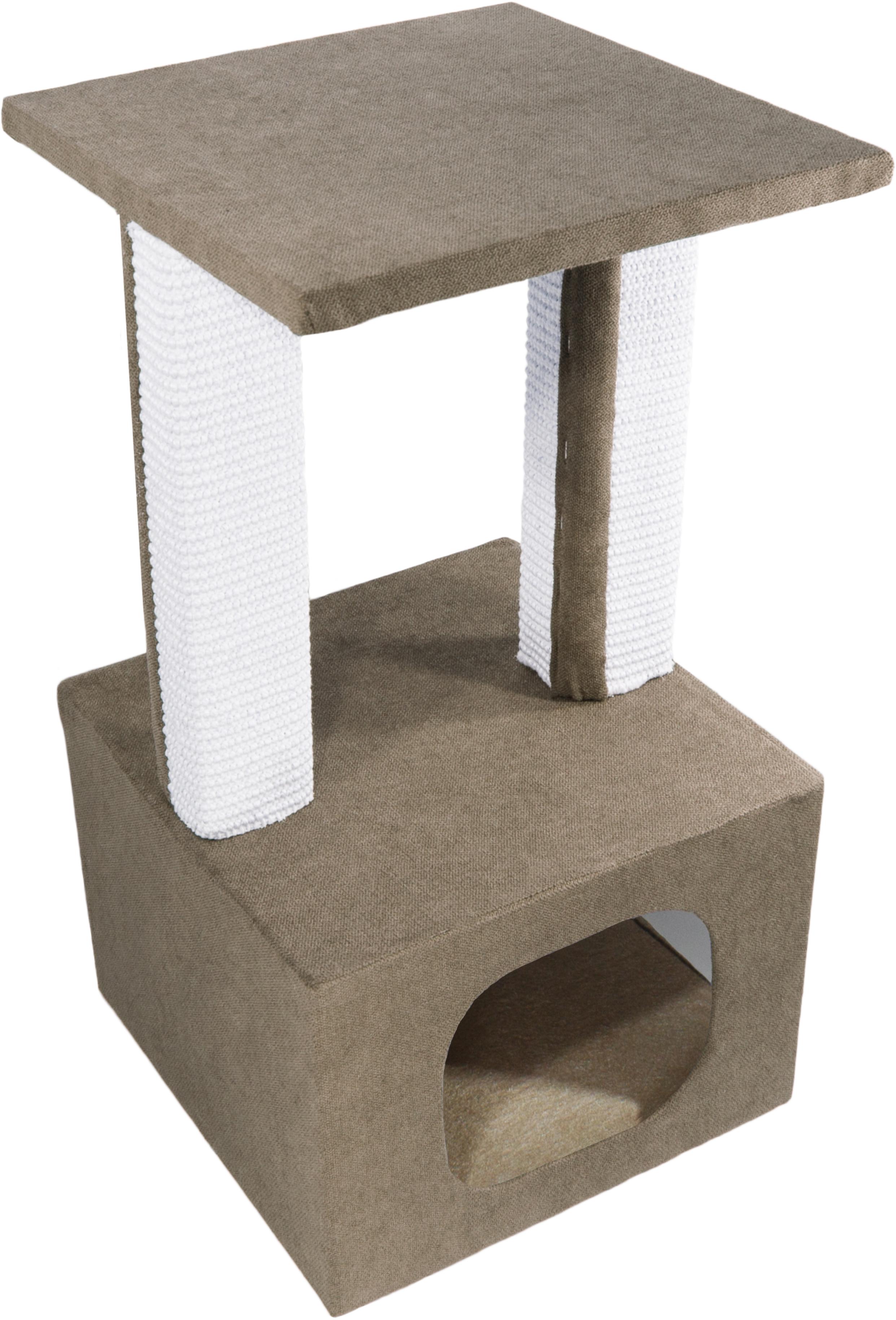 Когтеточка Lucky Pet дом Грот Люкс 33х33х64 см Коричневый (4820268555724)