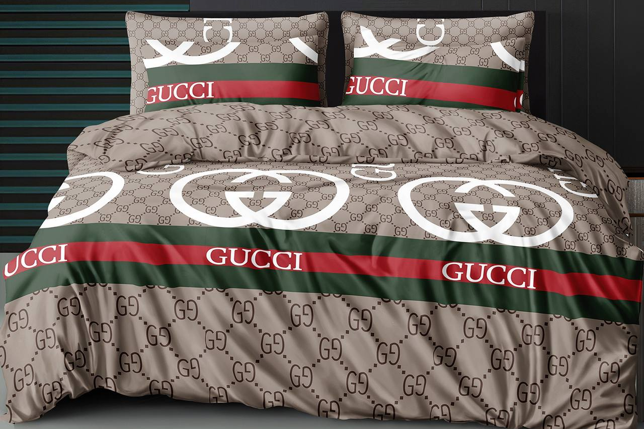 Комплект постільної білизни Gucci двоспальний бязь 200х220 см (G-5263/2.0)