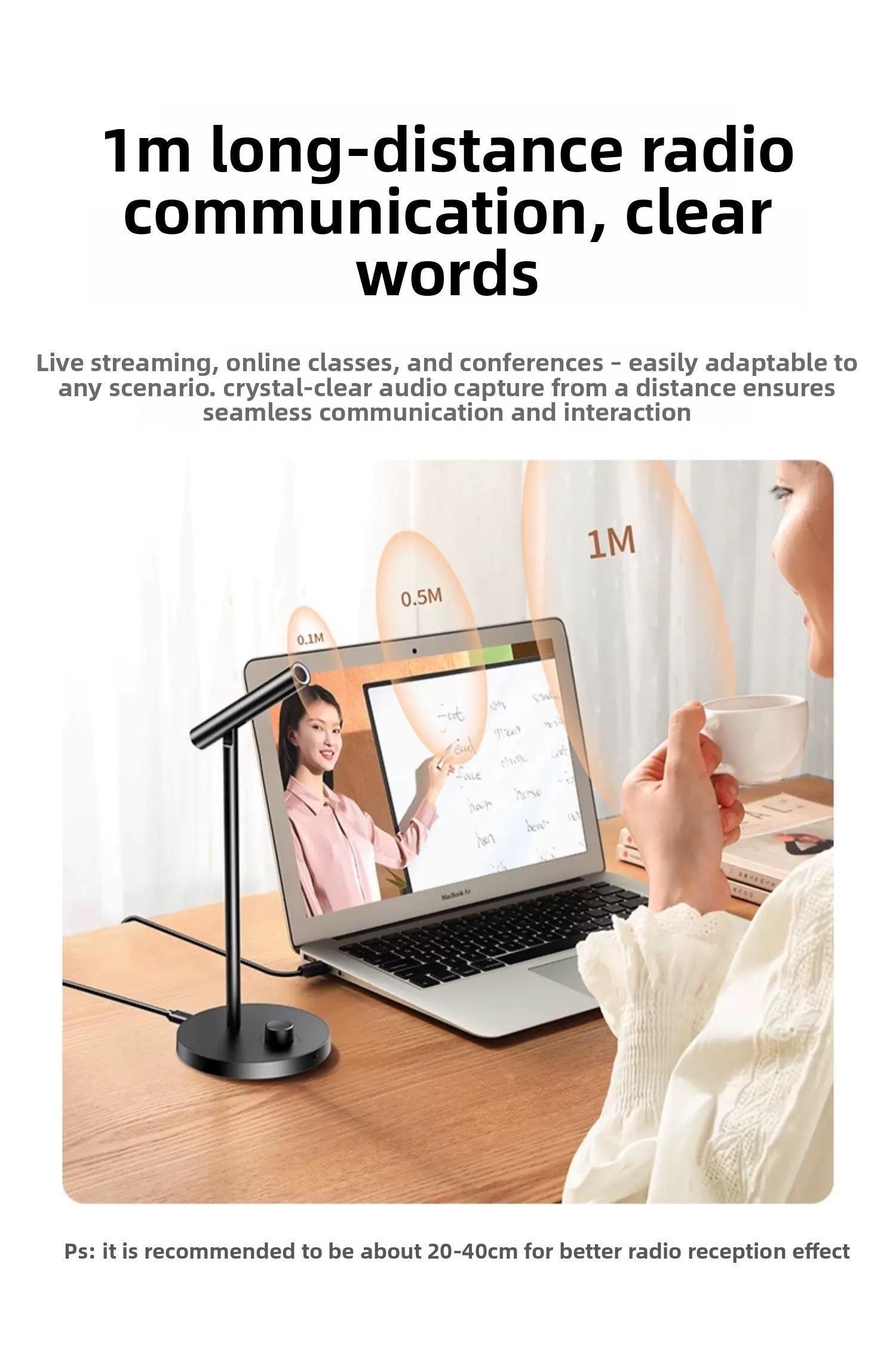 Мікрофон настільний Ugreen 360° 96 кГц/24 Чорний (55343) - фото 18 Мікрофон настільний Ugreen 360° 96 кГц/24 Чорний (55343) - фото 18