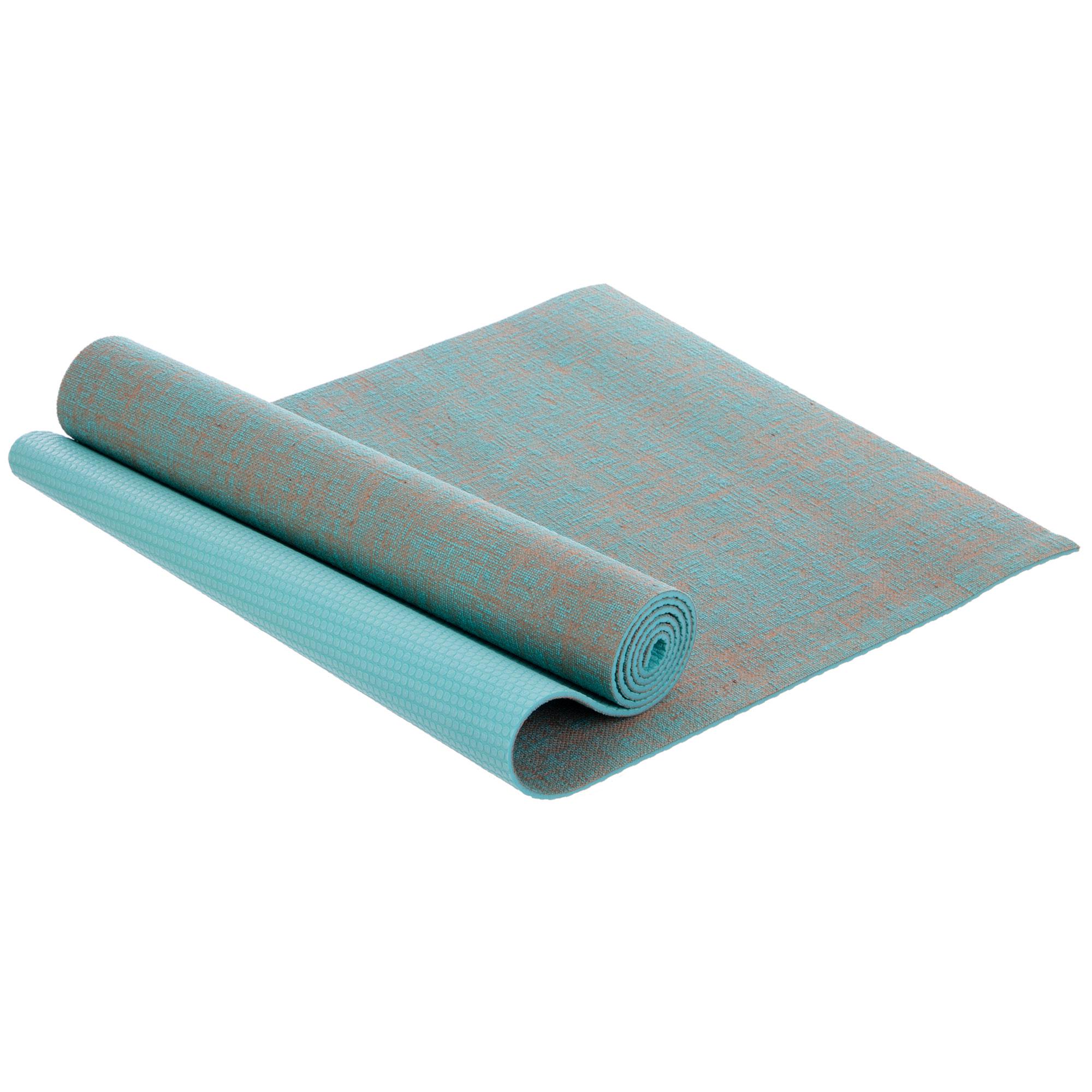 Коврик для йоги Джутовый Yoga mat Бирюзовый