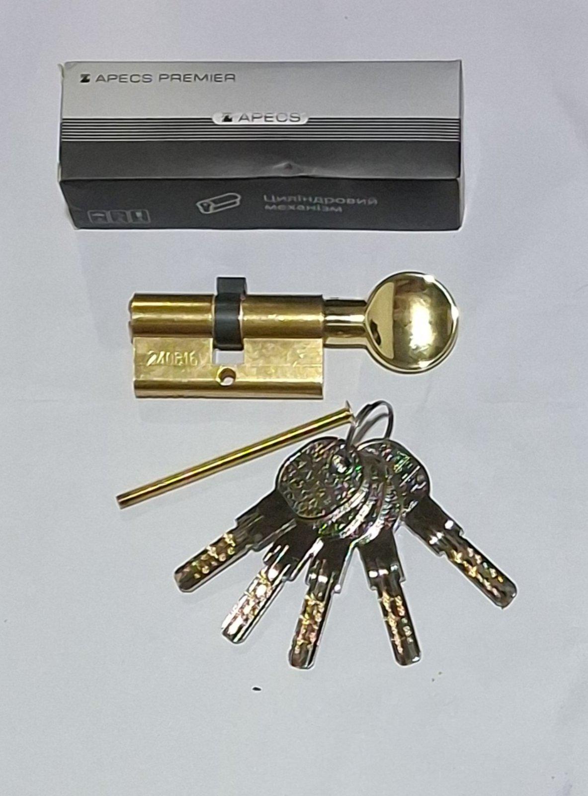 Цилиндр для замков Apecs QM-60-C-G ключ/вороток (307751E) - фото 2 Цилиндр для замков Apecs QM-60-C-G ключ/вороток (307751E) - фото 2
