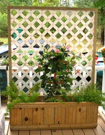 Кашпо со шпалерой из дерева Таджи Ваниль/Зефир (КШР-00230220)