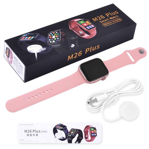 Смарт-часы Smart Watch M26 PLUS 6 Series с беспроводным ЗУ Pink - фото 5